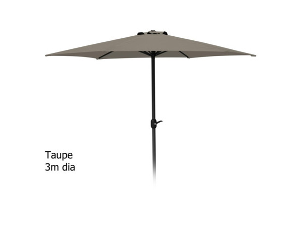 Parasol 3 meter met draaimech Taupe