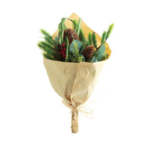 Boeket kunstbloemen 46cm kerst