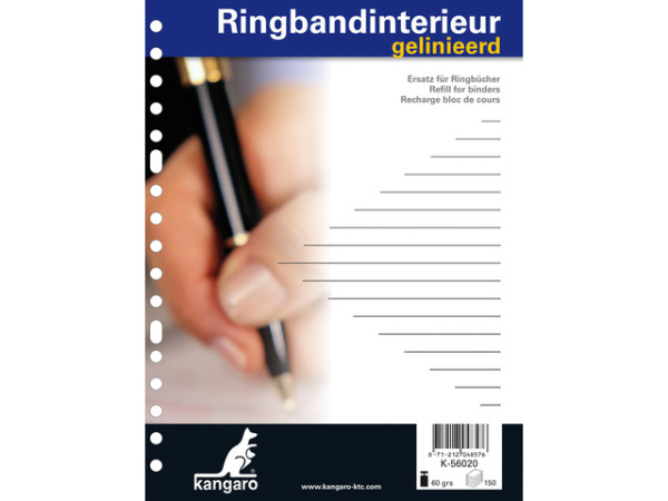 Ringbandinterieur A5 17R gelinieerd