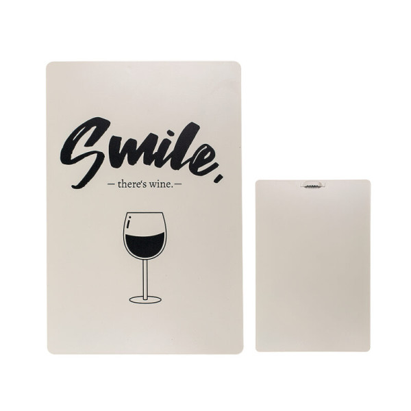 Tekstbord Smile, there's wine 20x30cm