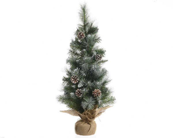 Kerstboom frosted 60cm met deco