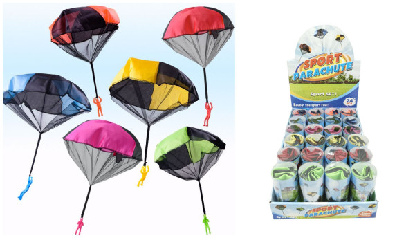 Parachute met figuur in pvc tube