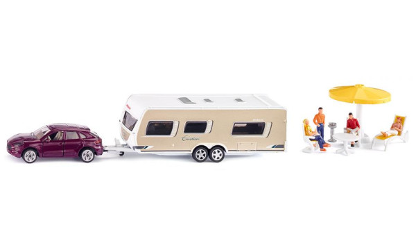 Siku 2542 personenauto met caravan