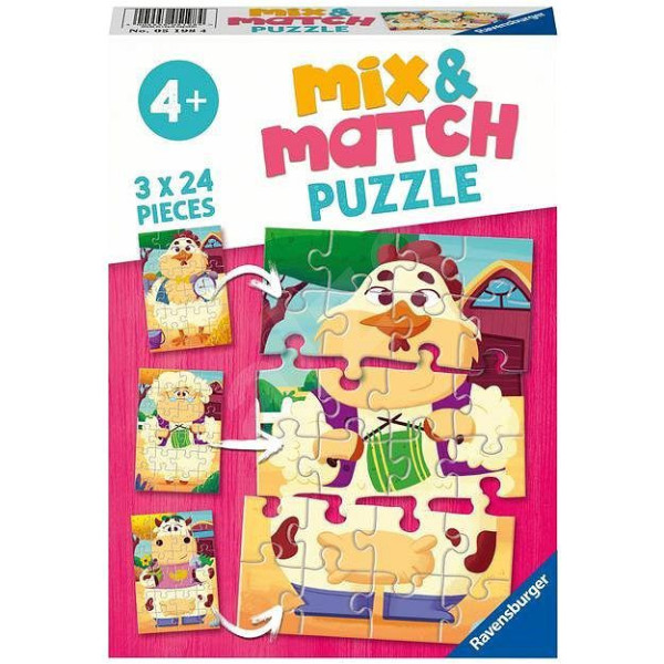 Ravensburger Mix&Match puzzel Boerderij