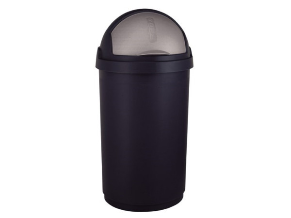 Curver Roll bullet bin 50L zwart/zilver