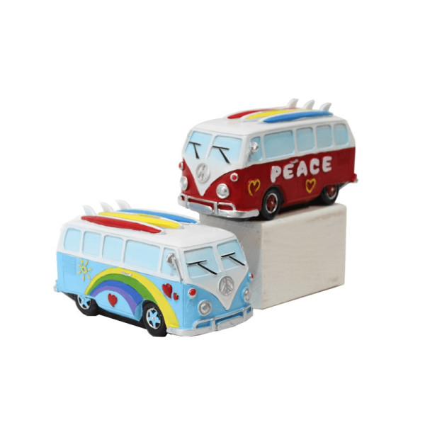 Spaarpot VW bus peace 15x8x8cm