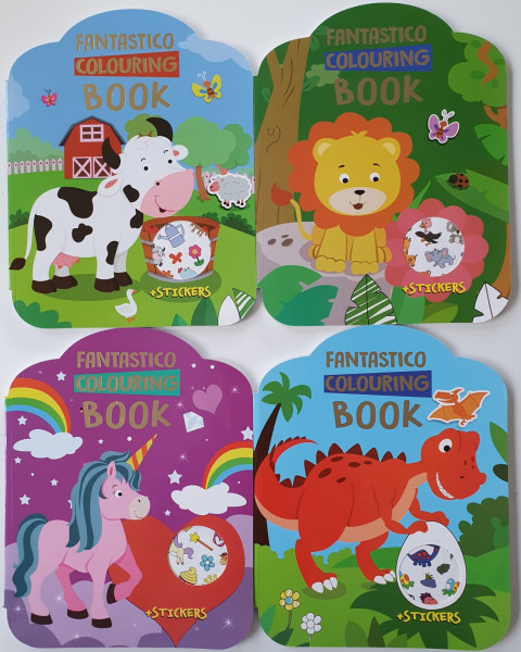 Fantastico Dino kleurboek met stickers