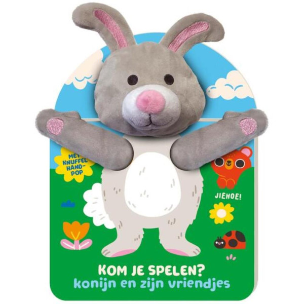 Handpopboek - Konijn, kom je spelen?