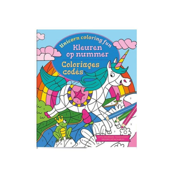 Unicorn coloring fun - kleuren op nummer