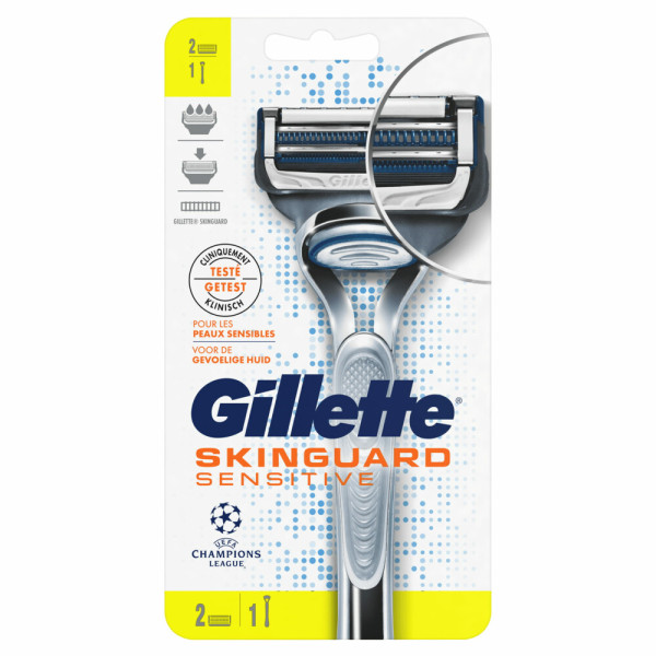 Gillette Skinguard Houder + 2 mesjes