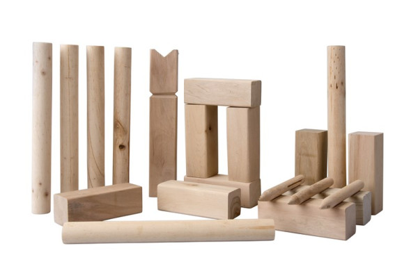 Kubb spel 21-delig 30cm hout