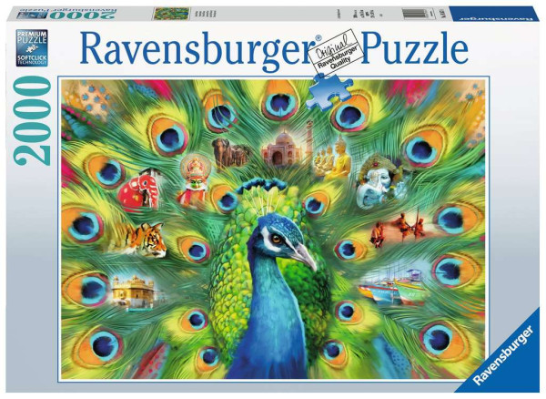 Puzzel Land van de pauw 2000st