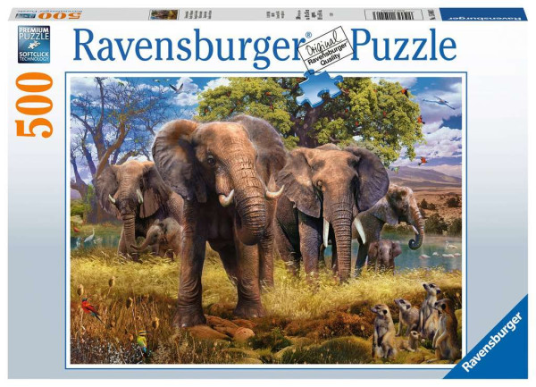 Ravensburger puzzel Olifantenfamilie 500