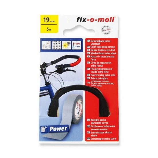 Powerband textiel 5mx19mm wit