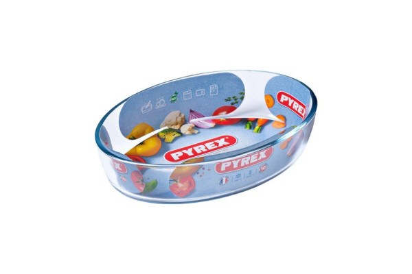 Pyrex ovenschaal ovaal 30x21cm. 2L glas