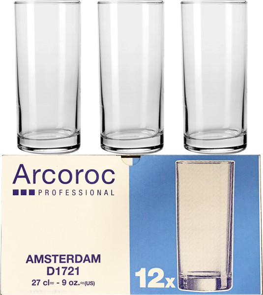 Amsterdam longdrinkglas 27cl 12 stuks