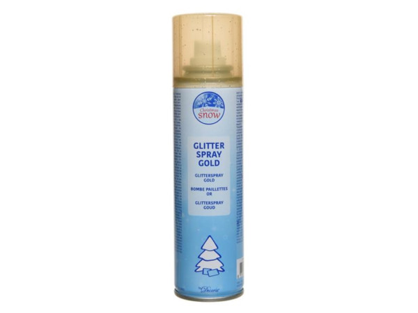 glitterspray decoratie 100ml goud