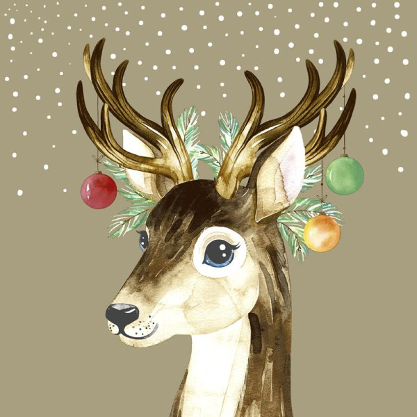 Duni Servetten Deer Baubles 33x33cm