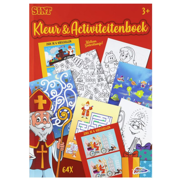 Sint Kleur & Activiteiten boek A4, 64blz