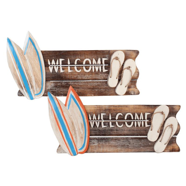 Welcome bord surfplank/slipper 50x18cm