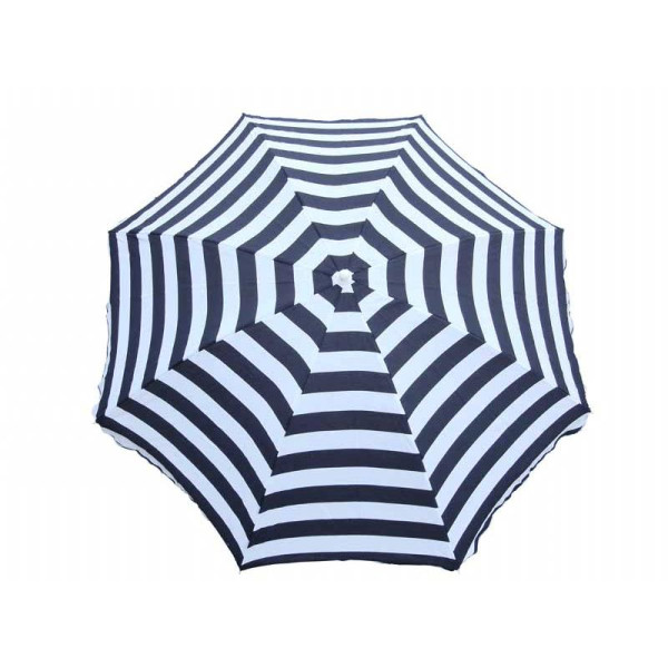 Parasol met Knik 180cm blauw/wit