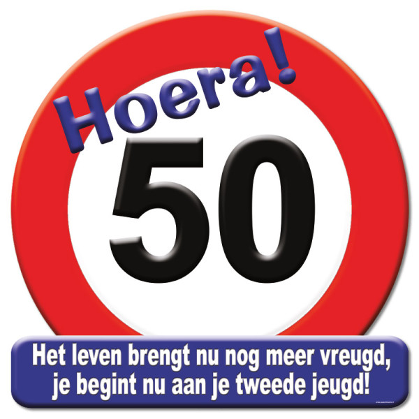 Kroonschild verkeersbord - 50 jaar