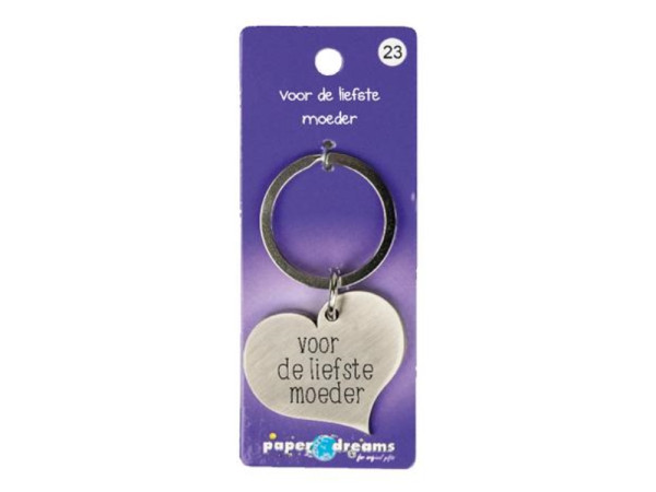 Hart sleutelhanger - de liefste moeder