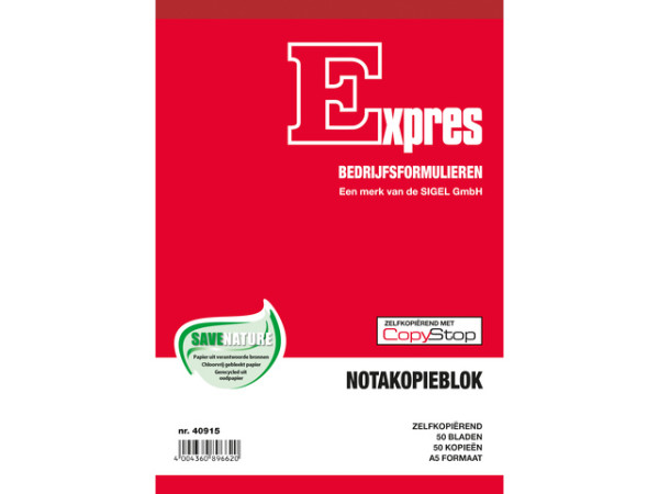 Nota copieboek 205x120 2x50 5st