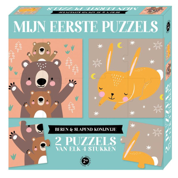 Puzzel - Beren en slapend konijntje