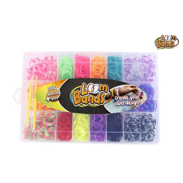 Loom Bands set met 1440 bandjes 20x14cm