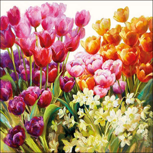 Ambiente Servet 25cm Tulips 20 stuks