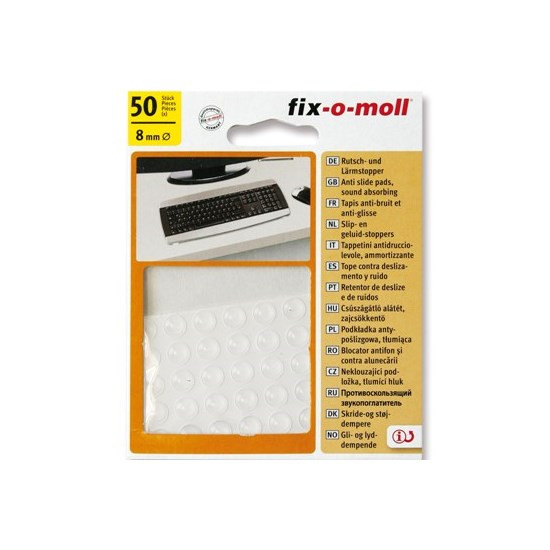 Fix-o-moll geluidstopper 50st 12mm trans