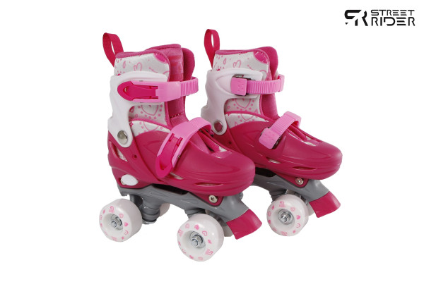 Rolschaatsen roze verstelbaar mt 27-30