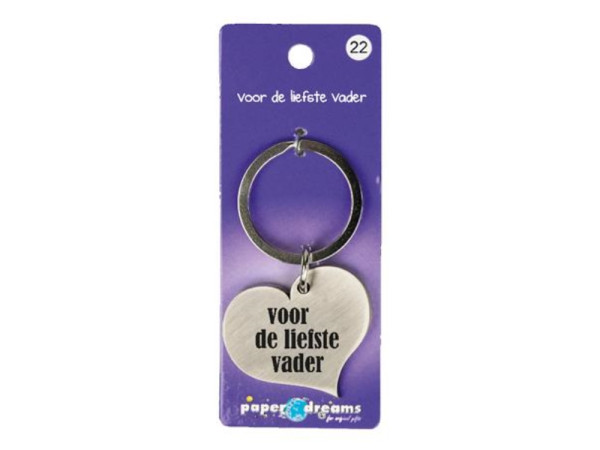 Hart sleutelhanger - de liefste vader