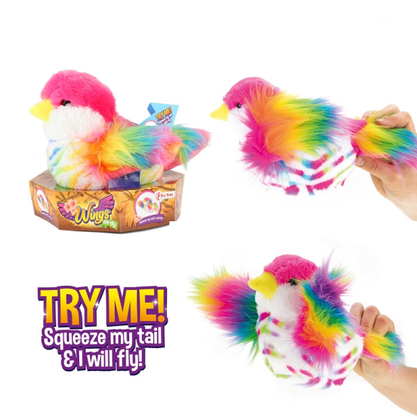 Toi Toys Pluche vogel met vleugels