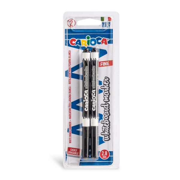 Carioca 2 Whiteboard markers zwart 2,8mm