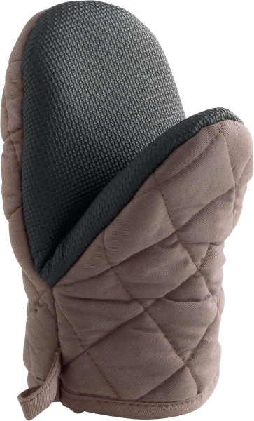 Ovenhandschoen met neoprene grip taupe