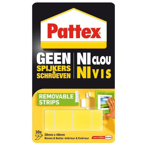 Pattex Verwijderbare montagestrips 2x4cm