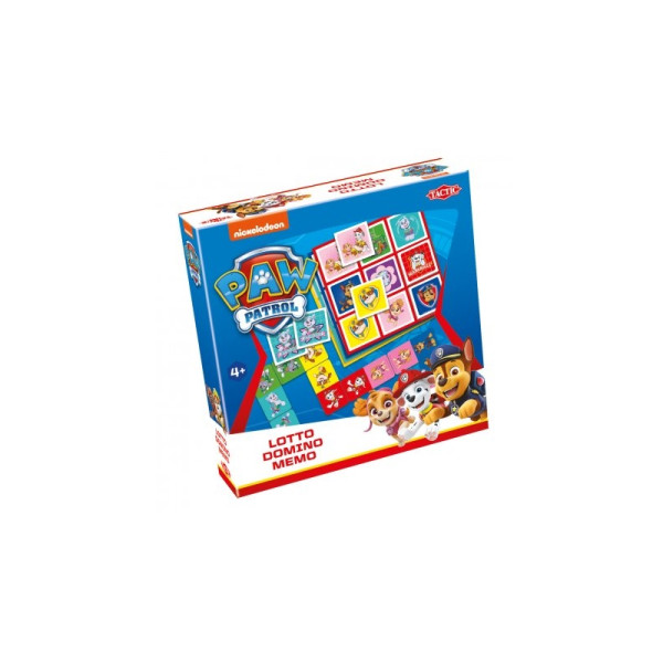 Paw Patrol 3-in-1: Memo Lotto Domino