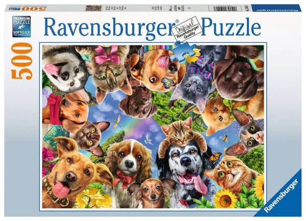 Ravensburger puzzel Dieren selfie 500pcs