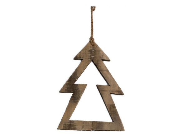 Hangdecoratie boom hout 28x38x2cm