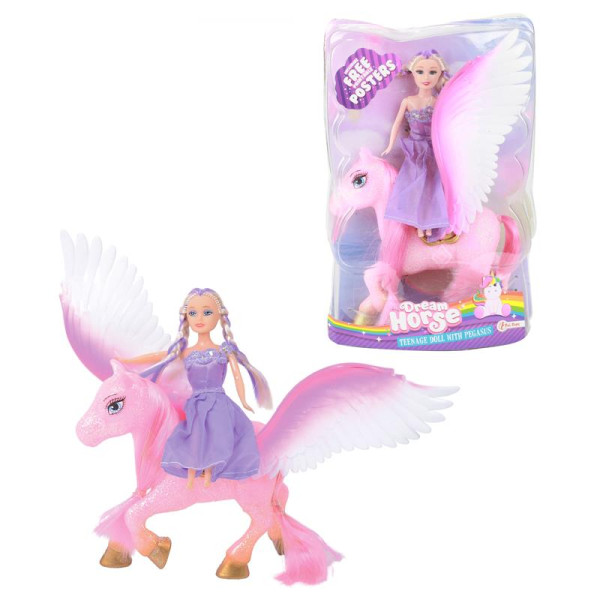 Toi Toys Tienerpop 15cm met pegasus