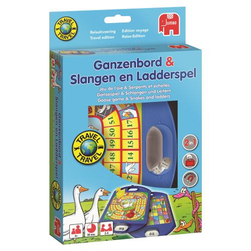 Jumbo reisspel Ganzenbord /Slang& Ladder