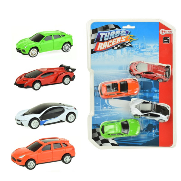 Toi Toys Race auto's 4 stuks op blister