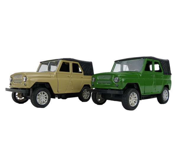 Jeep groen of beige frictie 1:32 z.licht