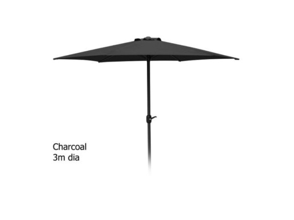 Parasol 3 meter met draaimech Donkergrij