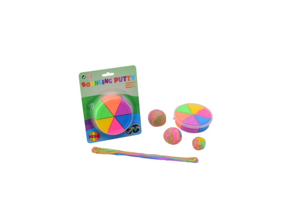 John Toy Bouncing duo putty 6 neon kleur