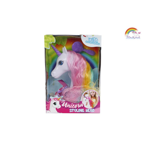 Unicorn styling hoofd 20cm + accessoires